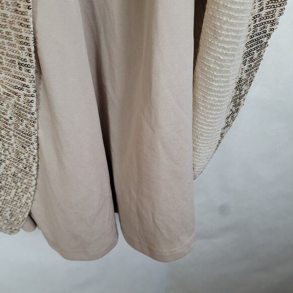 Lauren Ralph Lauren Bowen gold sequin long sleeve midi dress Size 4 glam fairy - Picture 7 of 12